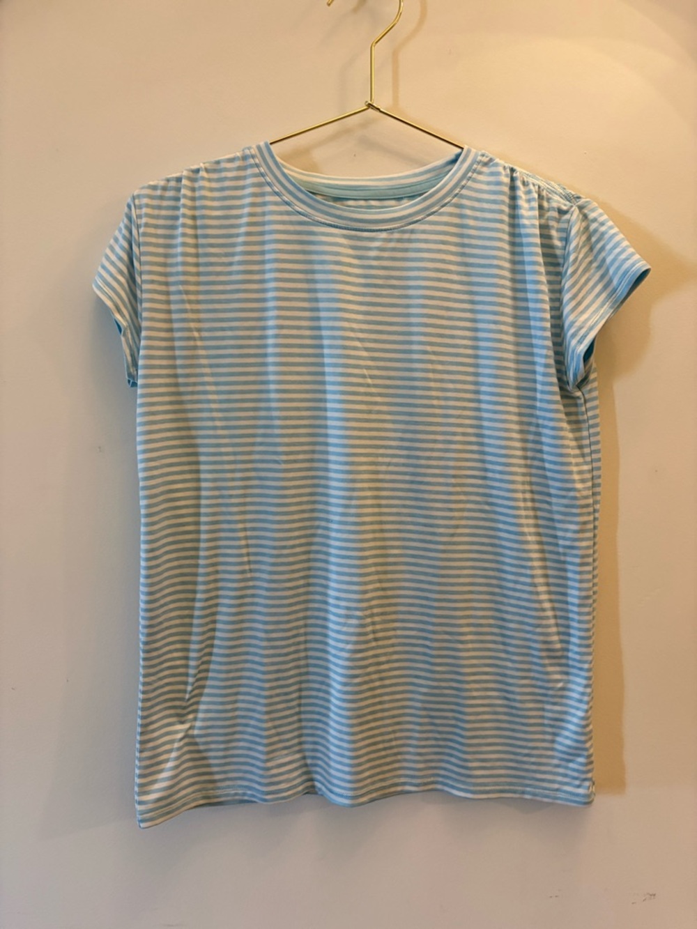 All In Motion - blue and white striped Girls size 14 - short-sleeve tee